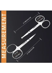 Utopia CareEyebrow Scissors Small Scissors for Men and Women Curved and Rounded Nose Hair Scissors for Grooming Mustache Beard Eyelashes Ear Hair Trimming Professional Stainless Steel Silver