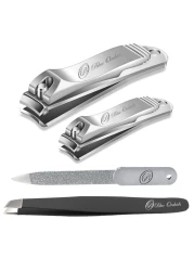 Nail Clippers fingernail and toenail Clipper for Men and Women Mens Nail Cutter Trimmer for Toe Nail and Finger Nail with Nail File and Slant Tweezers