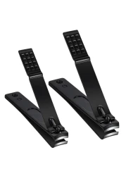 Nail Clippers Set Sharp Stainless Steel Fingernail and Toenail Clippers Nail Clippers for Thick Nails or Ingrown Nails Perfect 3 PCS Black Nail Cutter for Men and Women