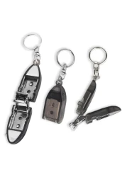 Modixun 3Pack Travel Keychain Finger Nail Clippers Mini Foldable Stainless Steel Nail Cutter Portable Nail Clippers with Nail Files