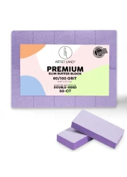Artist Land Slim Purple Buffer Set 80100 Grit 50 Ct Professional Grade Salon Quality Nail Buffing Blocks Pack for PreApplication of Polish Gel Acrylic DoubleSided Nail Buffer Blocks