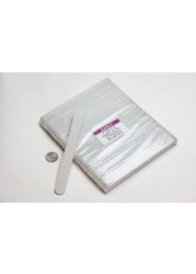 Bzbuy Nail File 50 PCS Professional Double Sided 100180 Grit Nail Files Emery Board Zebra Manicure Pedicure Tool and Nail Buffering Files