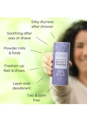 Body Powder Talc Free Body Powder for Women Cornstarch Free Talcum Powder Blissful Earth Scent Essential Oils Lavender Vetiver and Clary Sage Bath Powder Ora Amazing Herbal