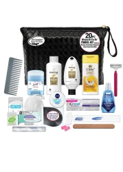 Convenience Kits International Womens Premium 20Piece Kit with Travel Size TSA Compliant Essentials in Stylish Cosmetic Bag