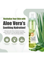 Aloe Vera Spray for Face, Body &amp; Hair 2 Pack 4.22 Fl oz. each Face Mist Hydrating Spray Lotion with Pure Aloe Vera Gel After Sun Lotion