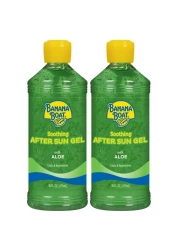 Banana Boat Soothing After Sun Gel with Aloe Twin Pack 16oz each &amp; Sport Ultra SPF 50 Lip Sunscreen Twin Pack Travel Size Sunscreen for Lips 2 Pack
