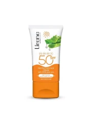 Lirene Protective Face Cream with 100% Aloe Vera Water, SPF 50+ - Light Formula - Perfect Makeup Base - High Protection - 50ml