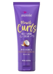 Aussie Miracle Curls Frizz Taming Cream 6.8 Ounce - Coconut And Jojoba Oil