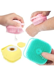 Marrkhor Silicone Body Brush Shower Scrubber With Shower Gel Dispenser Function,Soft Silicone Bath Massage Body Brush,Shower Loofah Brush