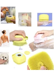 Marrkhor Silicone Shower Brush Body Brush Massage Exfoliating Bath Shower Brush With Soap Dispenser For Children Men Women 3Pcs