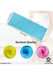 CASAVIDAExfoliating Washcloth Back Scrubber for Shower Exfoliating Body Scrubber Japanese Beauty Washcloth African Net Sponge Bath Korean Loofah Towel Wash Cloth Body Shower Scrub Towel 3 Pack