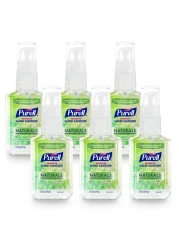 Purell Advanced Hand Sanitizer Naturals with Plant Based Alcohol Citrus scent 2 Fl Oz Travel Size Pump Bottle Pack of 6 962304EC