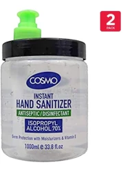 BEST SELLING Hand Sanitizer 1000ml Antiseptic/Disenfectant Isopropyl Alcohol 70% (Cosmo 2 PCS))