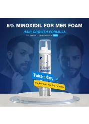 5% Minoxidil for Men Foam Hair Growth - Minoxidil Foam Hair Regrowth Treatment for Men, Topical Minoxidil Hair Loss Treatments for Men, Extra Strength Thicker &amp; Fuller Hair, 1 Month Supply, 2.11 oz