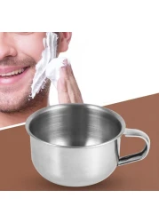Asixx Soap Bowl, Shaving Bowl, Stainless Steel Shaving Bowl Shaving Soap Mug Shaving Bowl Cup Cleansing Foam Tool for Shaving Cream, Soap or Brush