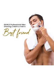 RAWLS Shaving Cream for Men Enriched with Peppermint oil and Tea Tree Oil/No Paraben, No Sulphate and No Silicon/Suitable For All Skin Type / 100 ml