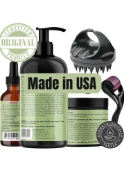 Mielle Organics Rosemary Mint Strengthening Full Set 5 - Rosemary Hair Oil, Shampoo, Hair Mask, Derma Ruller And Scrubber - For Hair Growth, Protection &amp; Treatment - Infused With Biotin 754ml