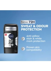 NIVEA MEN Black &amp; White Invisible Antiperspirant Deodorant Stick, Original, 72H Active Protection, 50ml
