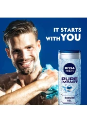 NIVEA MEN 3in1 Shower Gel Body Wash Pure Impact Fresh Scent 250ml