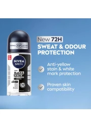 رول أون بلاك آند وايت إنفيزيبل مضاد للتعرق للرجال من نيڤيا، أوريجينال، ٧٢ ساعة من الحماية الفعّالة، ٥٠ مل