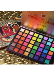 UCANBEEXOTIC FLAVORS Neon Eyeshadow Makeup Palette 48 Colorful High Pigmented Rainbow Matte Shimmer Glitter Eye Shadow Make Up Pallet Gift Set