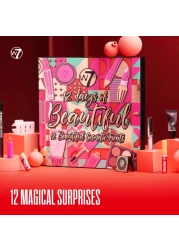 W7 12 Days of Beautiful Holiday Advent Calendar 202412 Individually Boxed Makeup Cosmetic Surprises Cruelty Free Christmas Stocking Filler