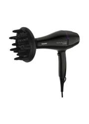Philips Drycare Pro Hair Dryer With Concentrator And Diffuser Nozzle 2200W BHD274 Black