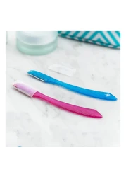 Schick Intuition Touch Up Eyebrow Styling And Facial Exfoliation 3 Razor Multicolour Pack of 2