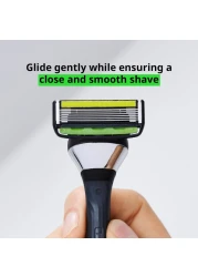 Dorco Pace 6 Pro Six Blade Razor System with Trimmer 12 Pack Refill No Handle