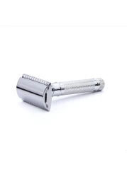 Edwin JaggerDES89KN Short Handled Classic Double Edge Manual EcoFriendly and Reusable Safety Razor for Men and Women for Shaving Cream or Soap Fits All DE Razor Blades Knurled