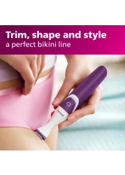 PHILIPSBeauty Bikini Genie Cordless Trimmer for Bikini Line Hair Removal with Shaving Head and Comb BRT38350