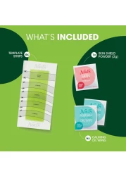 Nads Eyebrow Wax Strips Facial Hair Removal for Women Eyebrow Wax Kit with 6 Eyebrow Waxing Strips 6 Calming Oil Wipes 2g Skin Protection Powder 1 Count