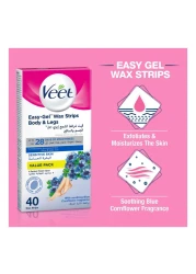 Veet Sensitive Skin Hair Removal Cold Wax Strips 40 PCS