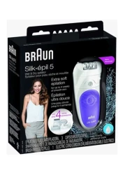 Braun - Silk-Epil Wet And Dry Cordless Epilator White/Purple