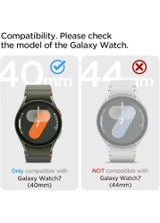 Spigen Rugged Armor Pro designed for Samsung Galaxy Watch 7 40mm Case with Band (2024) - Matte Black