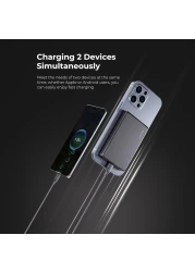 BRAVE 10,000mAh Magnetic Wireless Power Bank with Stand, 15W Wireless Portable Charger with 20W USB C Charging, MagSafe Battery for iPhone 16/16 Pro/16 Pro Max, Samsung S24/S23/S22 - BP-20