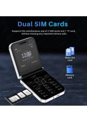 Hope 2.4" Foldable Mobile Phone &ndash; Auto FM Radio, Call Record, Speed Dial, Magic Voice, Dual SIM GSM Unlocked Cellphone &ndash; Compact Backup Phone