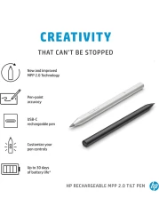 HP Rechargeable MPP 2.0 Tilt Pen - 6E5P0B Brand New 3J122AA#ABB, Black