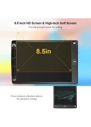 Generic-8.5 Inch LCD Drawing Tablet Portable Digital Pad Writing Notepad Electronic Graphic Board Notes Reminder with Stylus Pen(Blue)