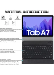 Ntech Keyboard Case Compatible Samsung Galaxy Tab A7 (Qwerty), For Samsung Galaxy Tab A7 Keyboard, Keyboard Case With Detachable Wireless Keyboard For Samsung Galaxy Tab A7 T505/T500 10.4 2020, Black