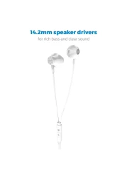 Philips 1000 Series Wired In-Ear Headphones TAUE101BK White