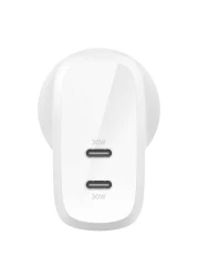 بيلكين شاحن حائط ثنائي المنفذ PD أبيض بقوة 30 واط