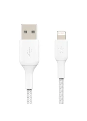 Belkin Boost Charge Braided Lightning To USB-A Cable 1m White