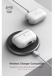 VRS Design Modern for Airpods Pro 2nd Generation case (2022) Airpods Pro 2 case cover with Leather Strap - White