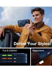 TORRAS Magnetic Shockproof For iPhone 15 Pro Case, [Military-Grade Drop Tested] [Compatible With MagSafe] Translucent Slim Protective Anti-Scratch Anti-Fingerprint Guardian Mag 2023, Blue Titanium