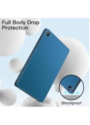 Case For Samsung Galaxy Tab A9+ / A9 Plus 11-Inch 2023, Soft TPU Tri-Fold Stand Protective Tablet Cover, Auto Wake/Sleep Blue