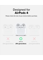 Ringke - AirPods 4 Case , Air Series Lightweight Flexible Anti-Scratch Perfect Fit TPU Cover for Women- Glittler Clear