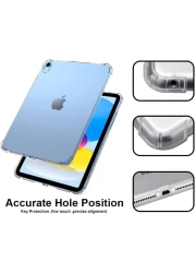 جراب شفاف متوافق مع ايباد الجيل العاشر 2022 [A2757,A2777]، غطاء ناعم شفاف خفيف الوزن مع حافة مرتفعة من السيليكون الناعم لايباد الجيل العاشر 10.9 بوصة - شفاف