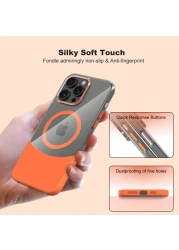 VIPCARE iPhone 16 Pro MagSafe iPhone Case PC Duo Sleek Protection With Mag Safety Compatibility Orange