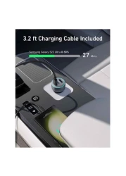 Anker 335 Car Charger With USB-C Cable And 2 USB-C 1 USB-A Ports Black 67W